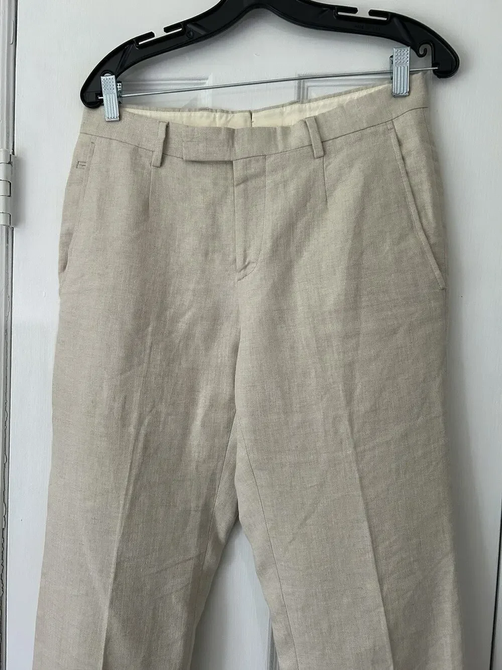 Men’s Billy Reid Dress Pants Size 30 (31x33) Herringbone Cotton Ecru Off White